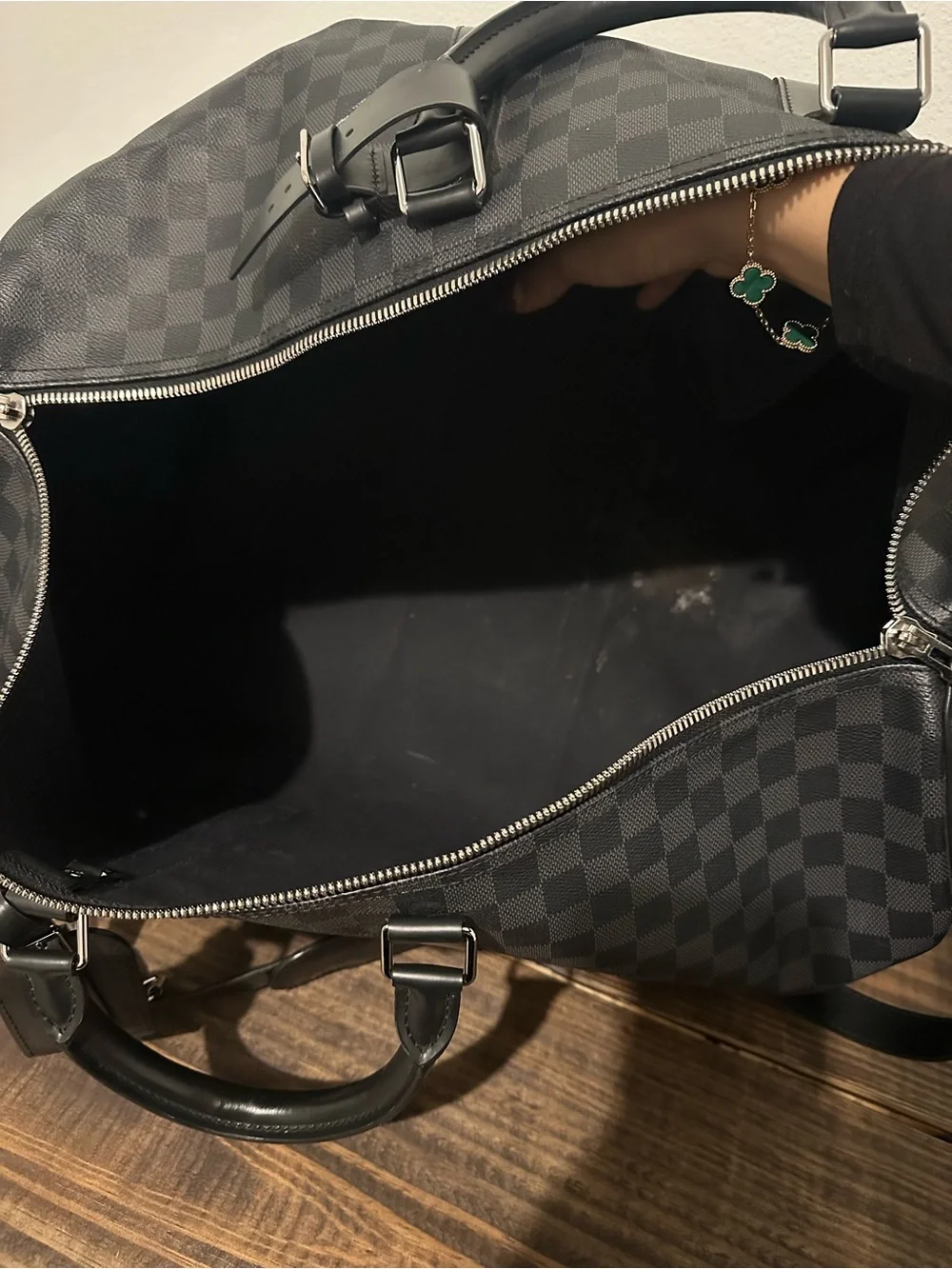 Louis Vuitton Keepall Bandoulière 55 in Black Damier Graphite Canvas